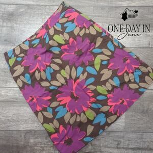 Boden Floral Lined Skirt Size 12